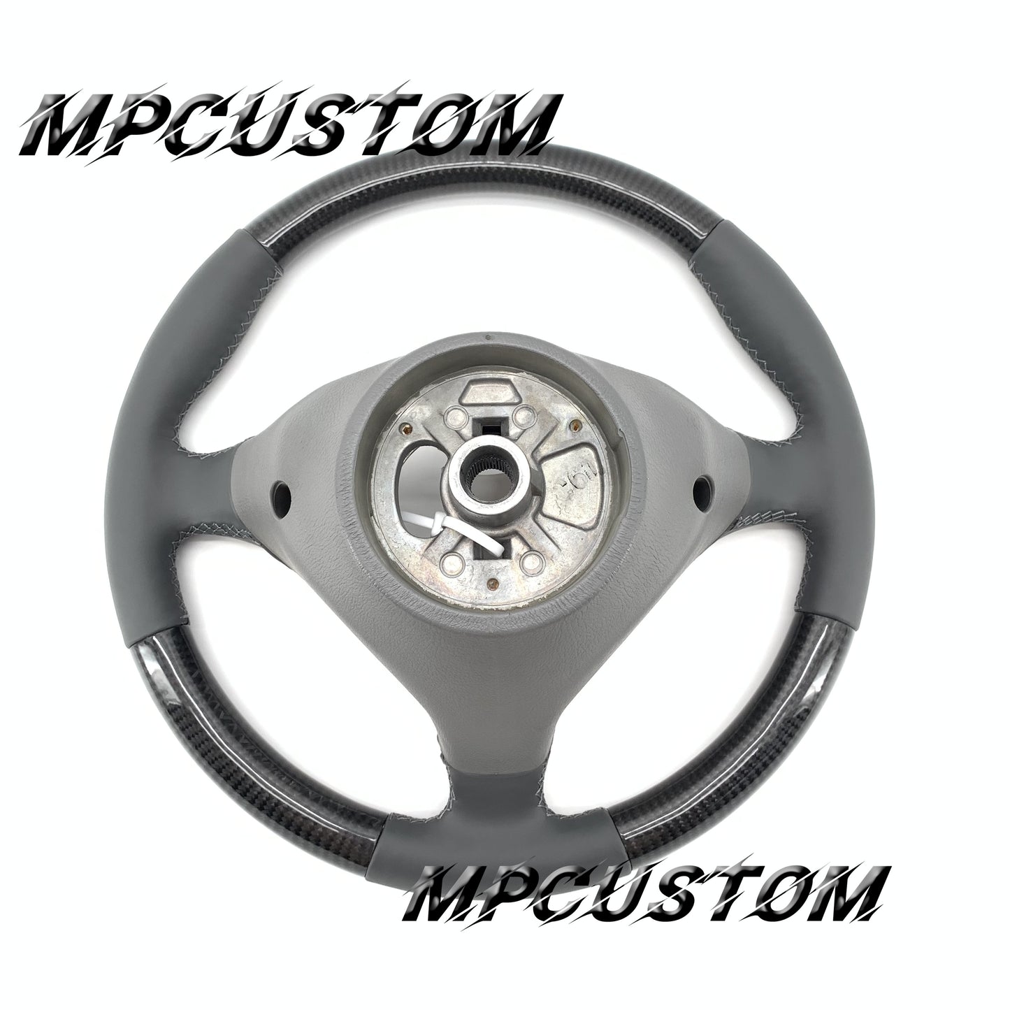 Mpcustom for Porsche 996 carbon fiber steering wheel gray stitching