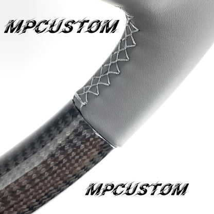 Mpcustom for Porsche 996 carbon fiber steering wheel gray stitching