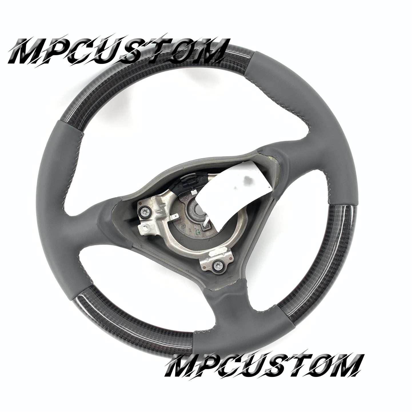 Mpcustom for Porsche 996 carbon fiber steering wheel gray stitching