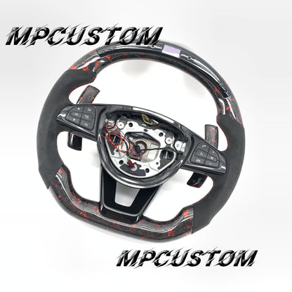 Mpcustom for Mercedes Benz w205 808 carbon fiber steering wheel led