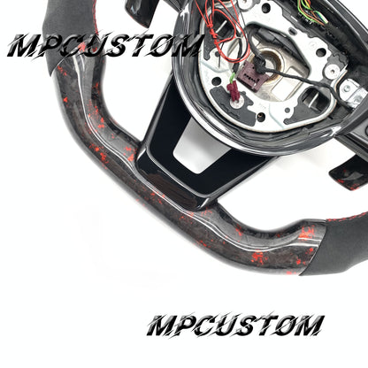Mpcustom for Mercedes Benz w205 808 carbon fiber steering wheel led
