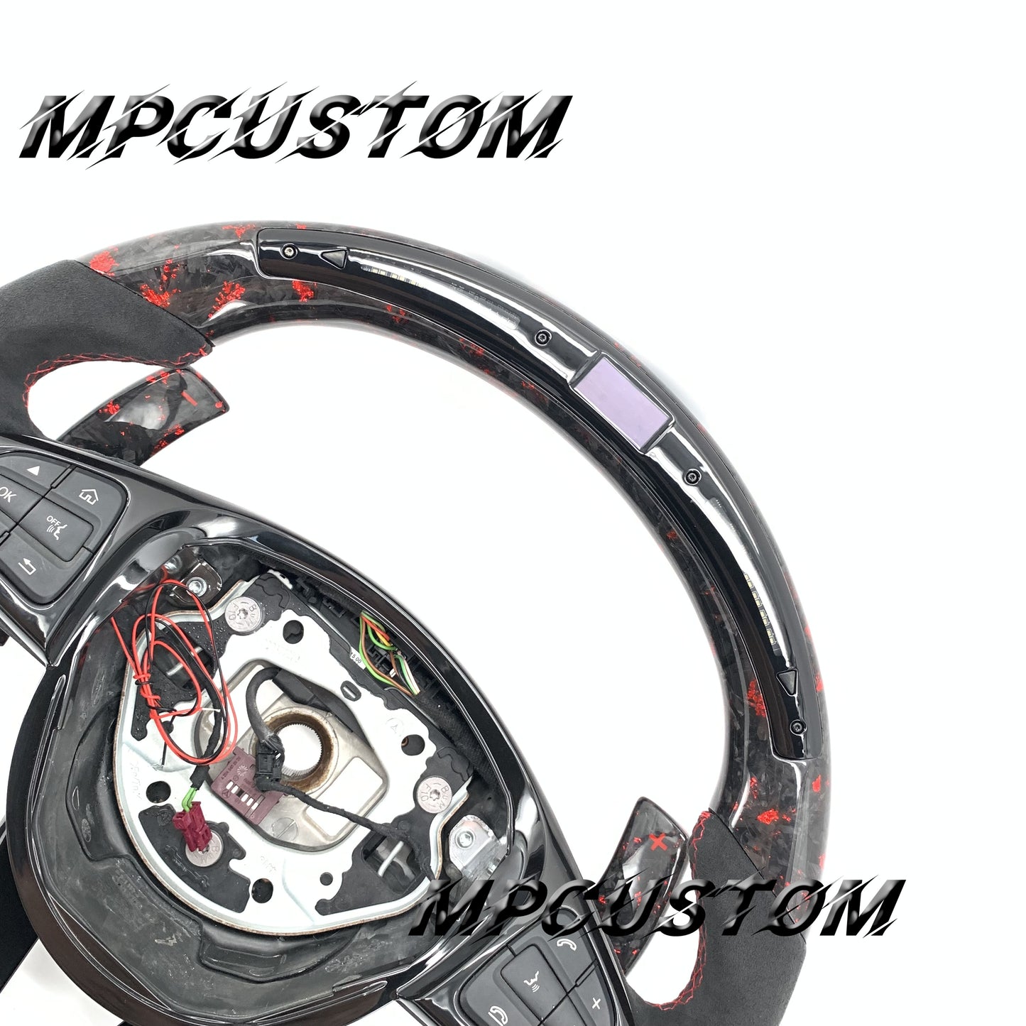 Mpcustom for Mercedes Benz w205 808 carbon fiber steering wheel