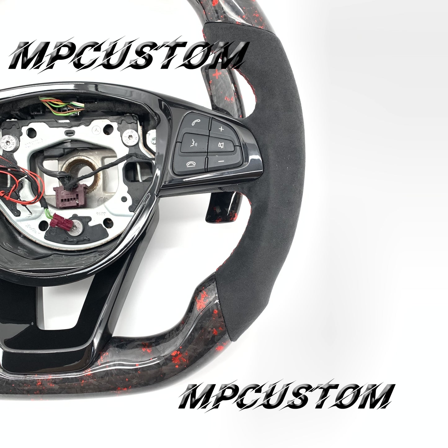 Mpcustom for Mercedes Benz w205 808 carbon fiber steering wheel