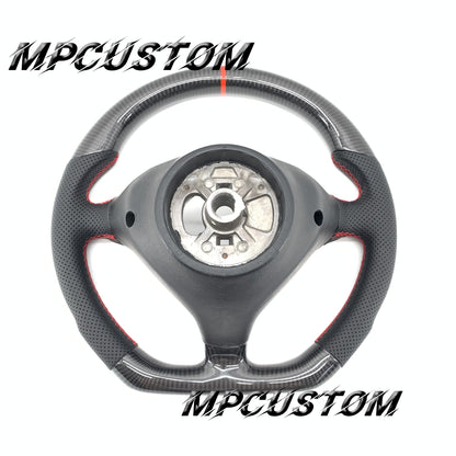 Mpcustom for Porsche 996 carbon fiber steering wheel red stitching