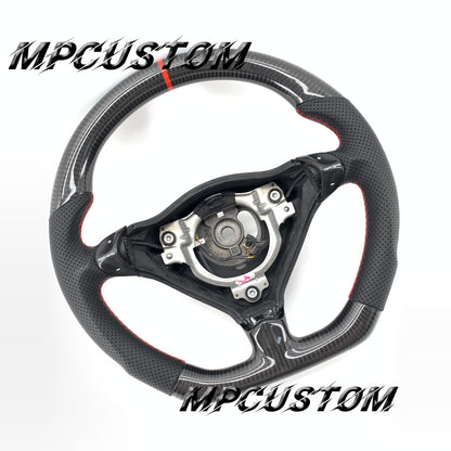 Mpcustom for Porsche 996 carbon fiber steering wheel red stitching