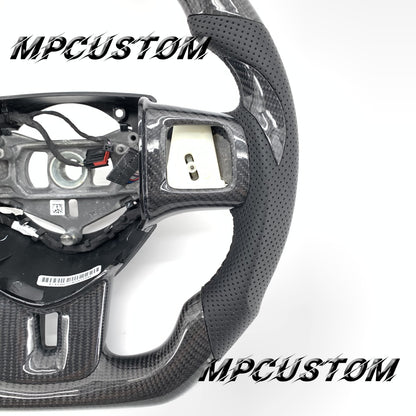 Mpcustom for Dodge 2011-2014 carbon fiber steering wheel round top