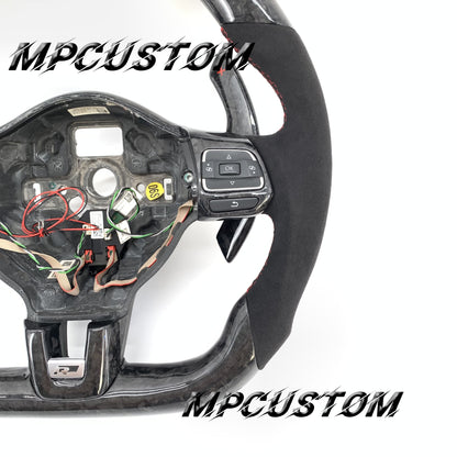 Mpcustom for Volkswagen MK6 R carbon fiber steering wheel led