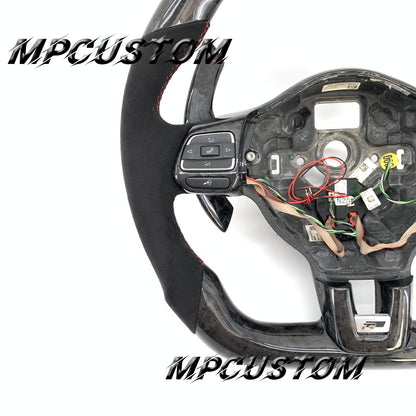 Mpcustom for Volkswagen MK6 R carbon fiber steering wheel gloss and led