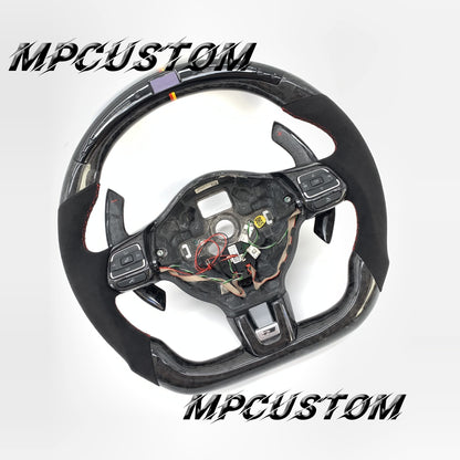 Mpcustom for Volkswagen MK6 R carbon fiber steering wheel led