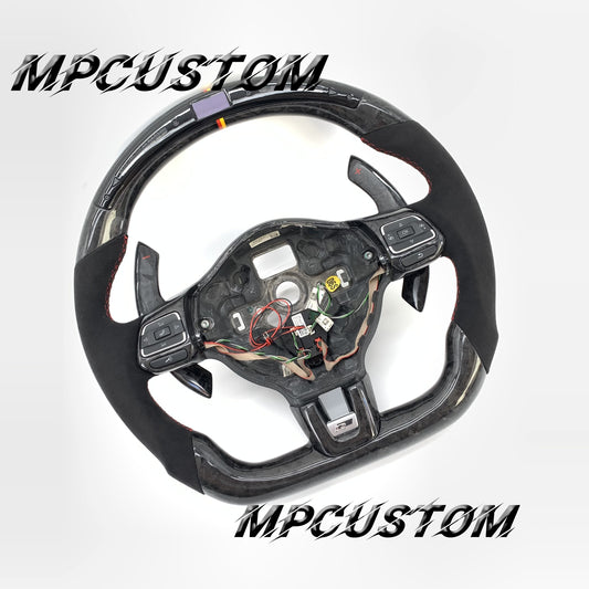 Mpcustom for Volkswagen MK6 R carbon fiber steering wheel led