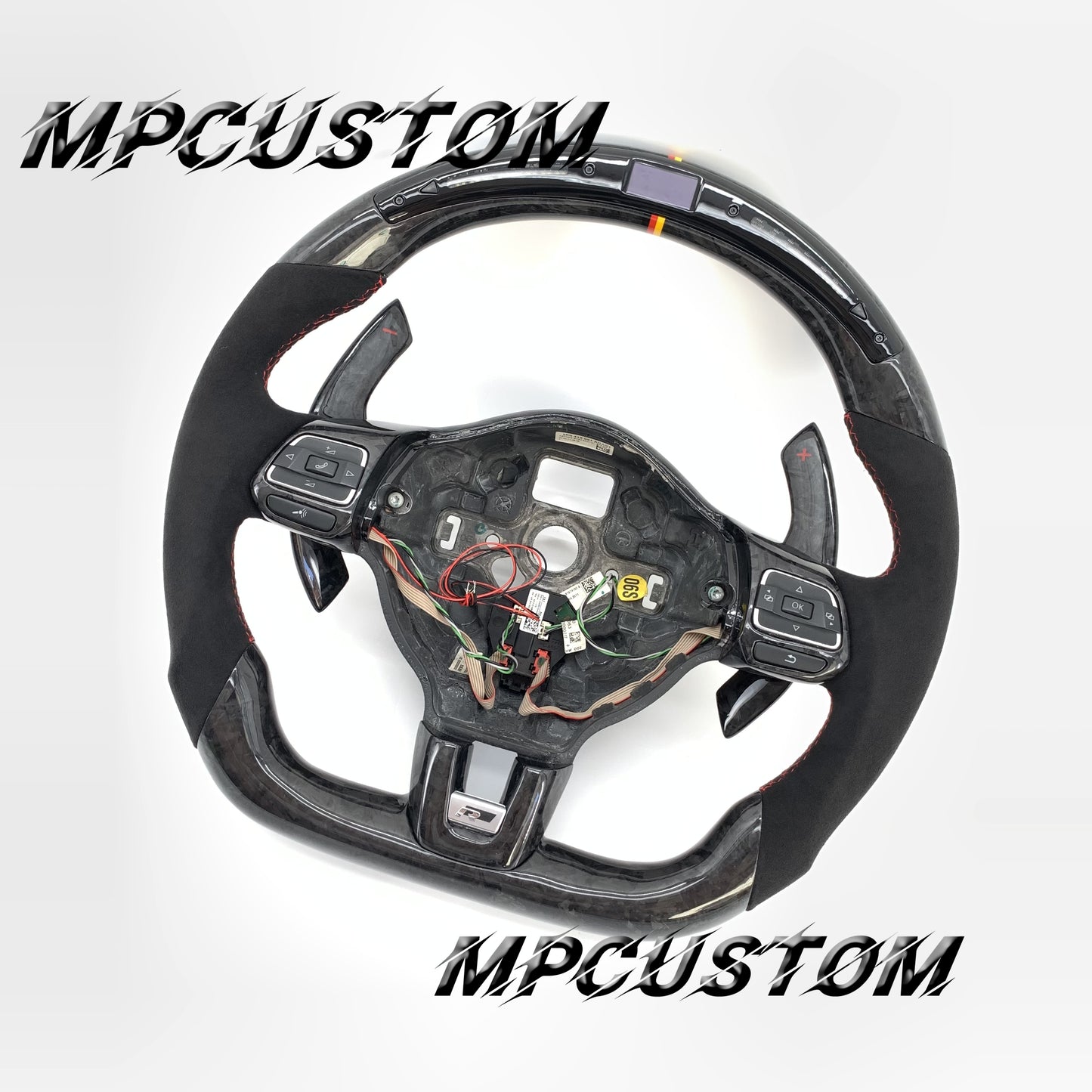 Mpcustom for Volkswagen MK6 R carbon fiber steering wheel round top