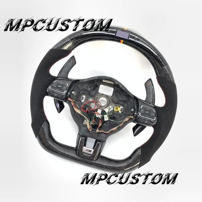 Mpcustom for Volkswagen MK6 R carbon fiber steering wheel round top