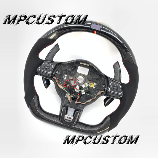 Mpcustom for Volkswagen MK6 R carbon fiber steering wheel round top