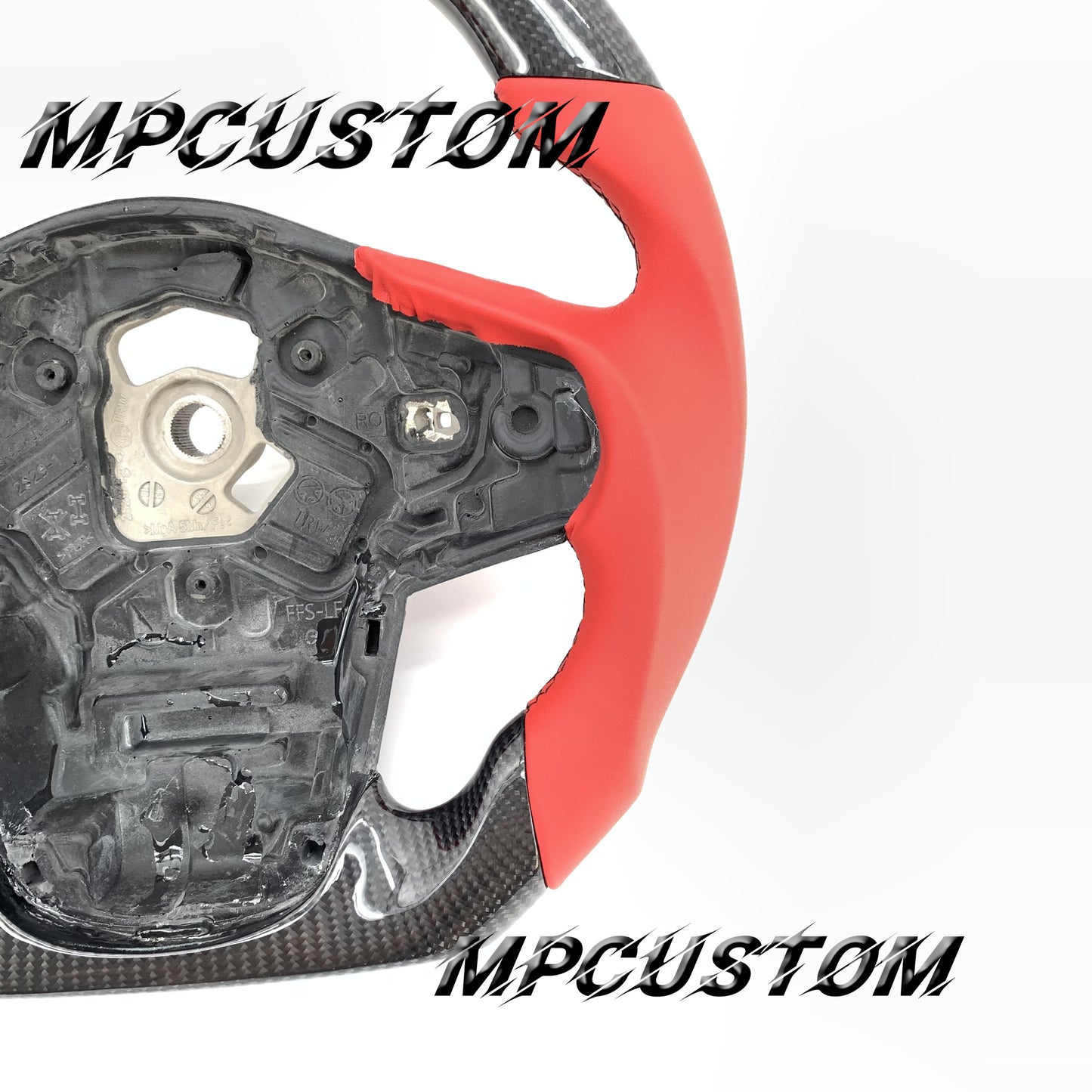 Mpcustom for Toyota Supra 2020 carbon fiber steering wheel red smooth
