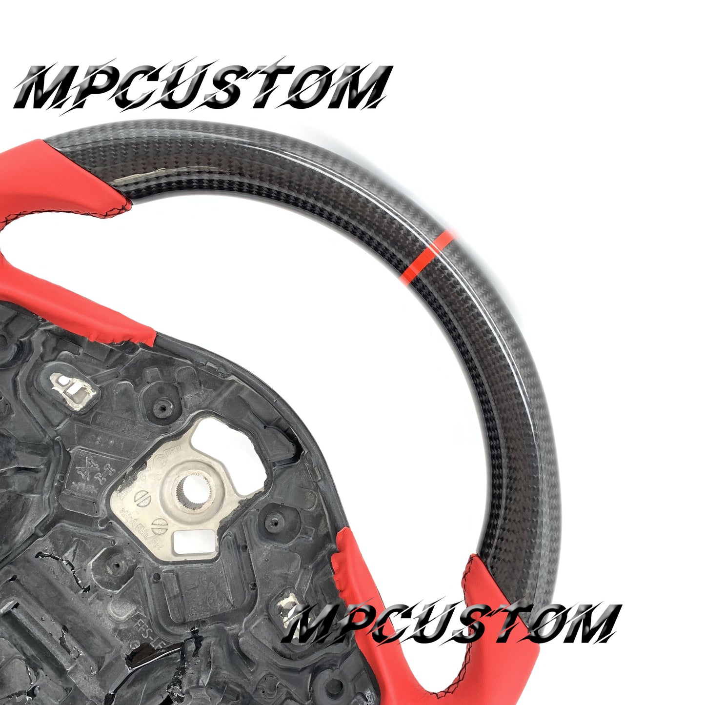 Mpcustom for Toyota Supra 2020 carbon fiber steering wheel red smooth