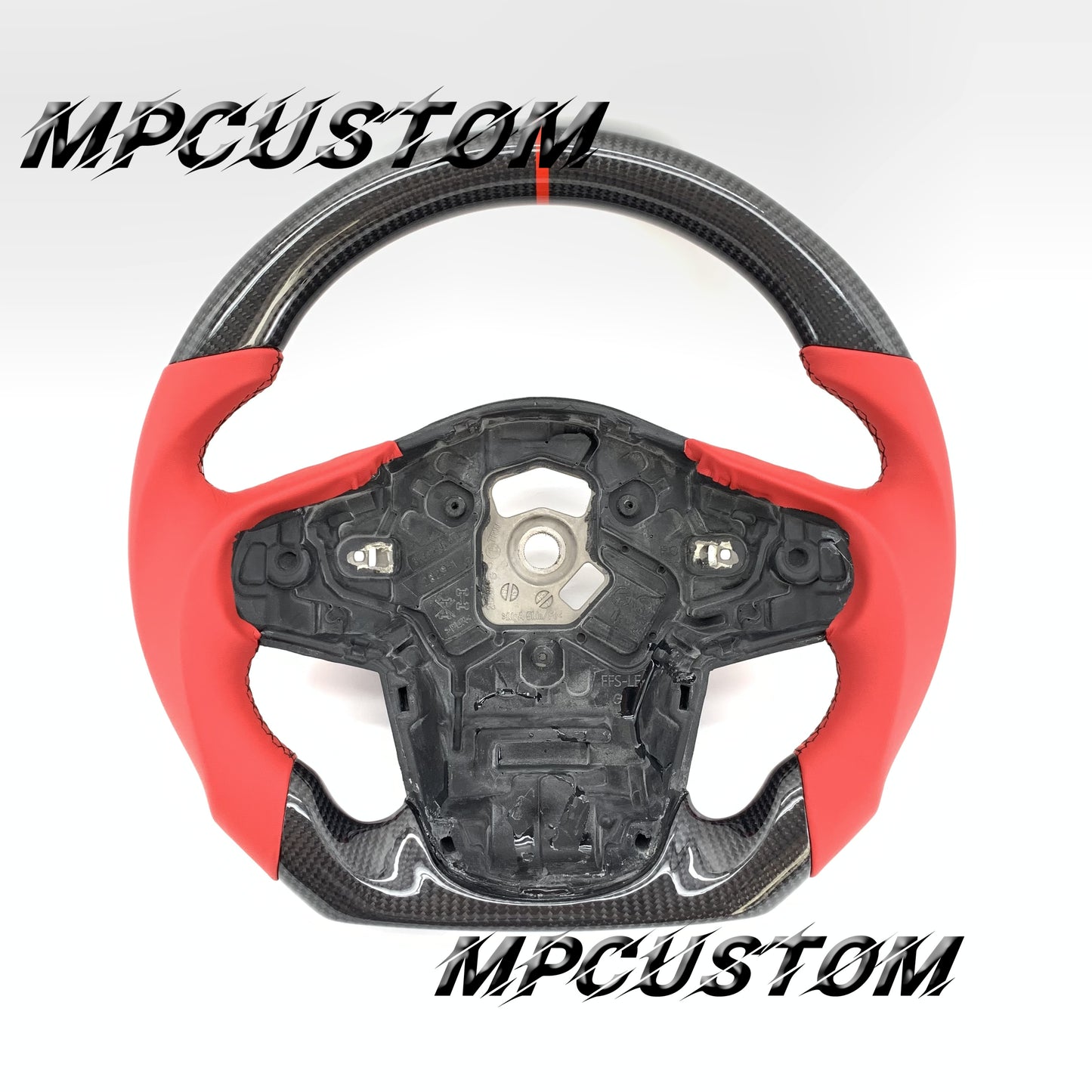 Mpcustom for Toyota Supra 2020 carbon fiber steering wheel red smooth