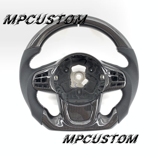 Mpcustom for Toyota Supra 2020 carbon fiber steering wheel white stripe line