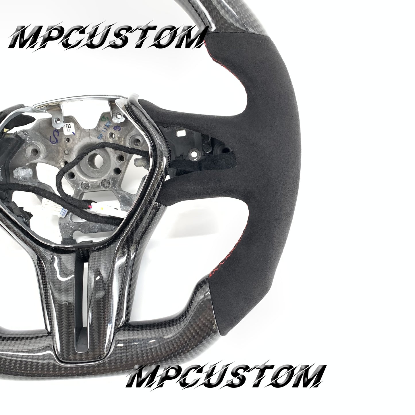 Mpcustom for Infiniti Q60 2016-2018 carbon fiber steering wheel red stripe line