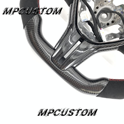 Mpcustom for Infiniti Q60 2016-2018 carbon fiber steering wheel red stripe line