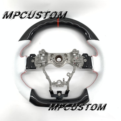 Mpcustom for Subaru 2015-2021 carbon fiber steering wheel flat bottom and led