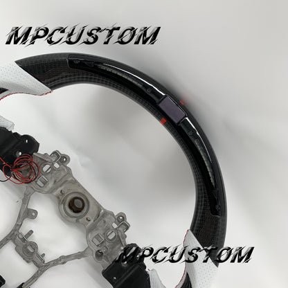 Mpcustom for Subaru 2015-2021 carbon fiber steering wheel gloss and led