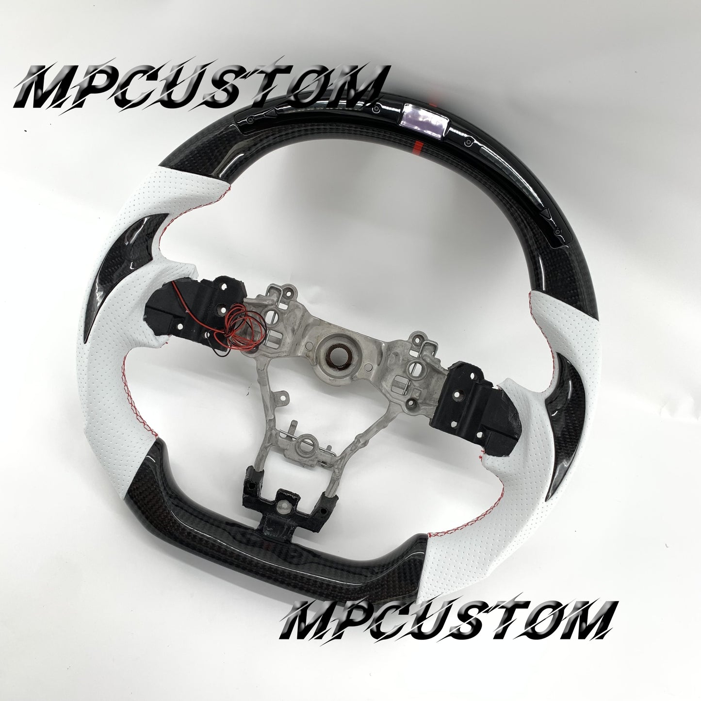 Mpcustom for Subaru 2015-2021 carbon fiber steering wheel gloss and led