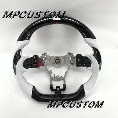 Mpcustom for Subaru 2015-2021 carbon fiber steering wheel round top and flat bottom