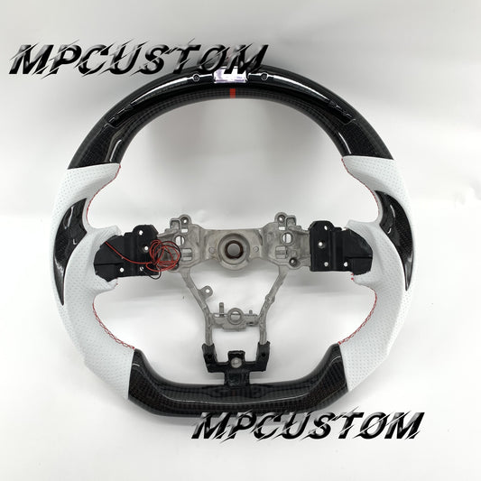 Mpcustom for Subaru 2015-2021 carbon fiber steering wheel round top and flat bottom