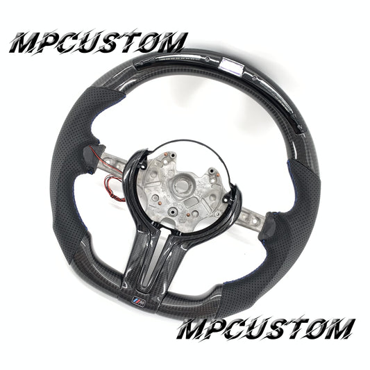 Mpcustom for BMW M2 F87/M3 F80/M4 F82/F83/M5F10/F90 carbon fiber steering wheel led