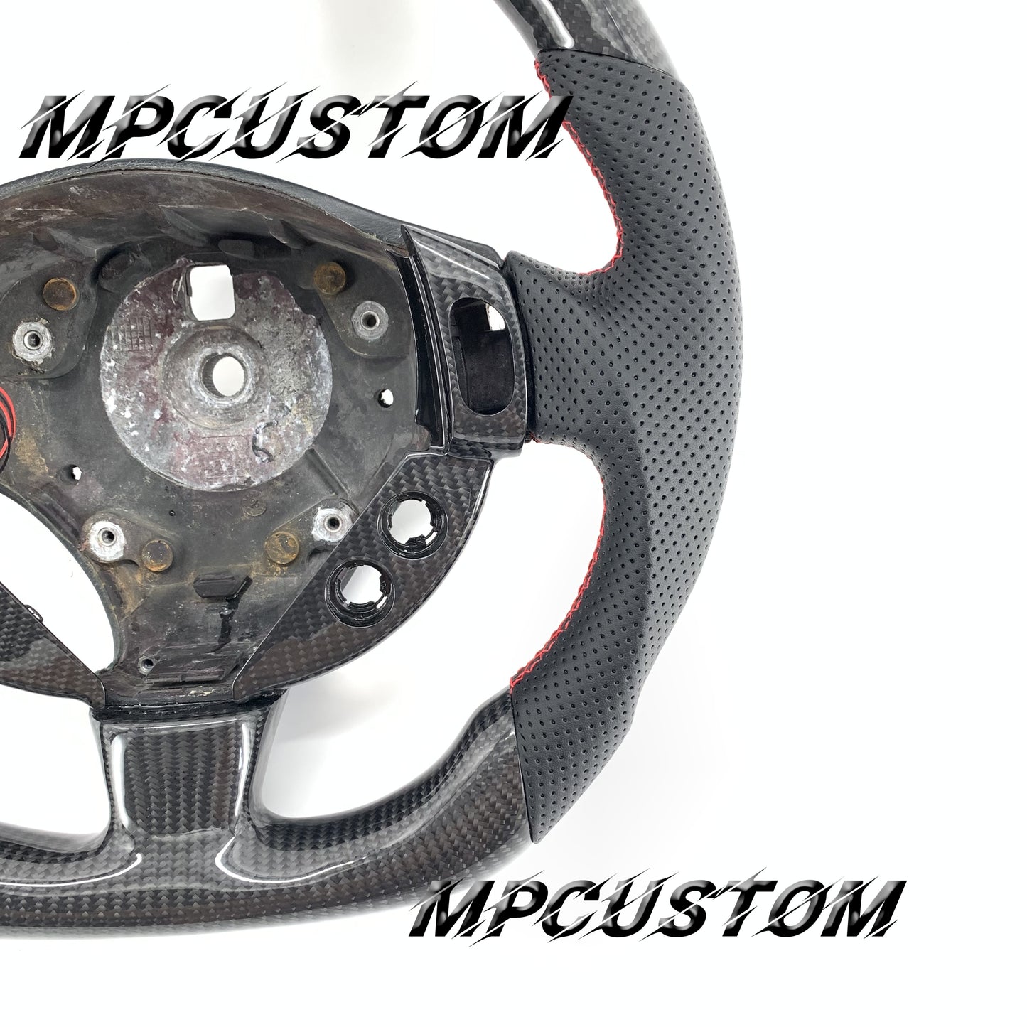 Mpcustom for Maserati GT carbon fiber steering wheel gloss and led