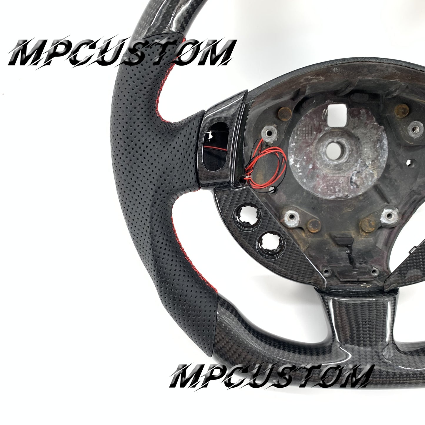 Mpcustom for Maserati GT carbon fiber steering wheel gloss and led
