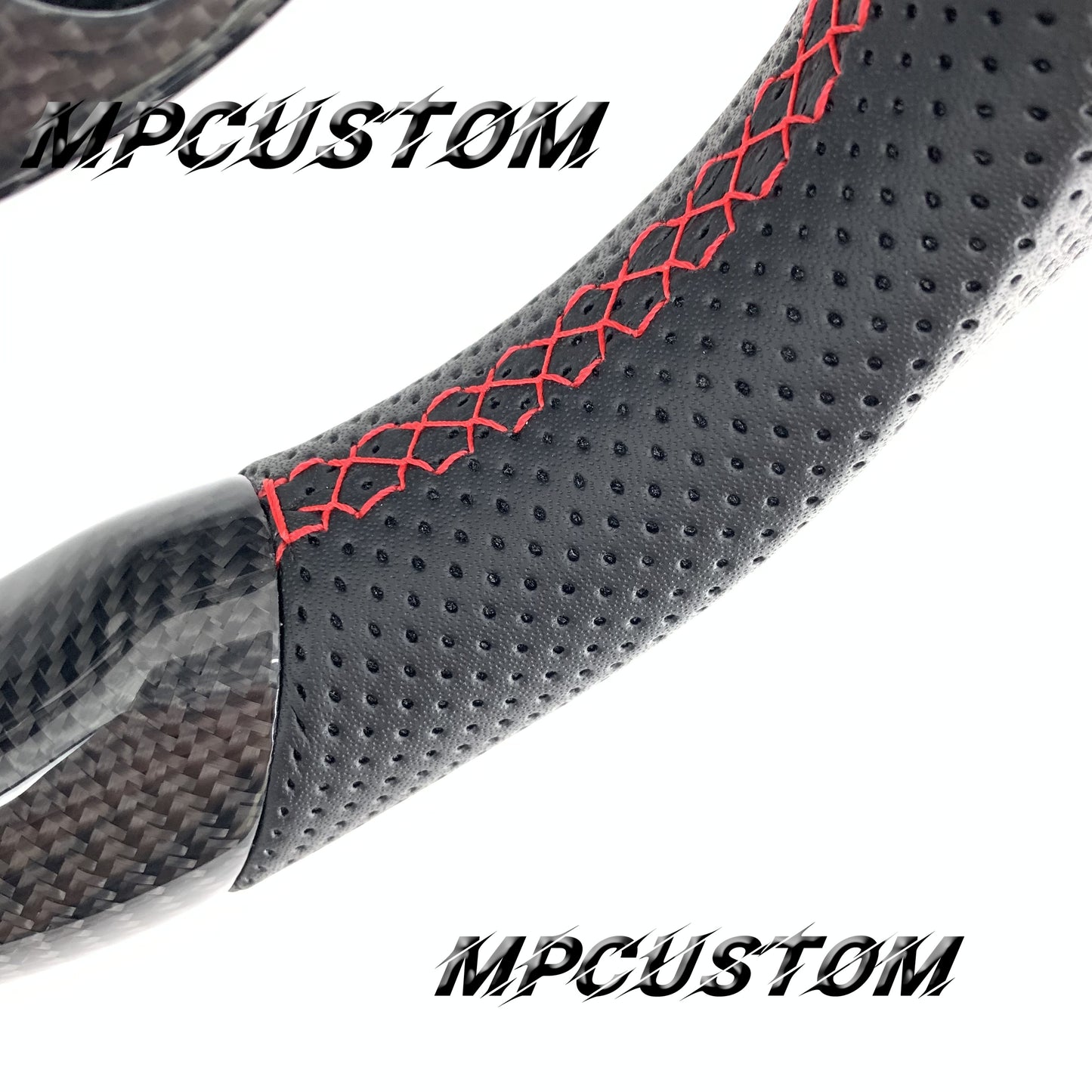 Mpcustom for Maserati GT carbon fiber steering wheel gloss and led