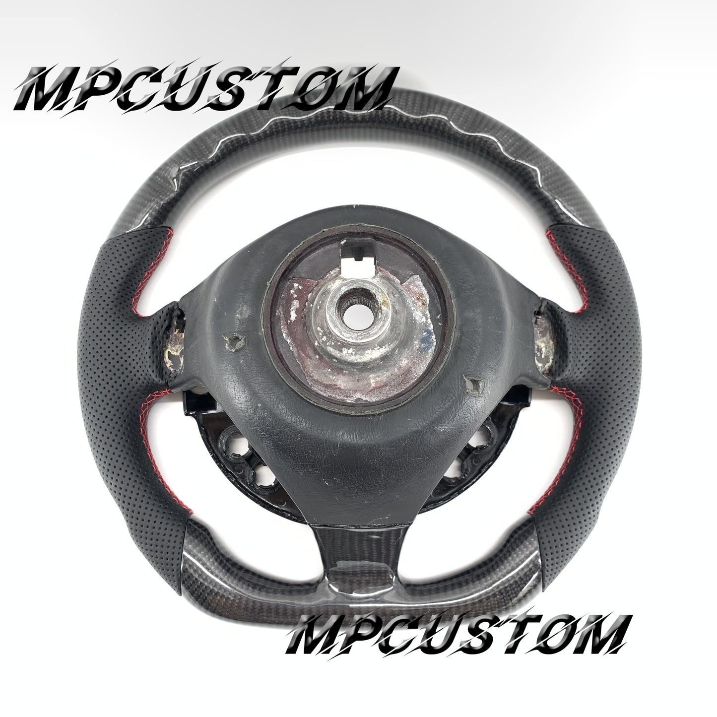 Mpcustom for Maserati GT carbon fiber steering wheel gloss and led