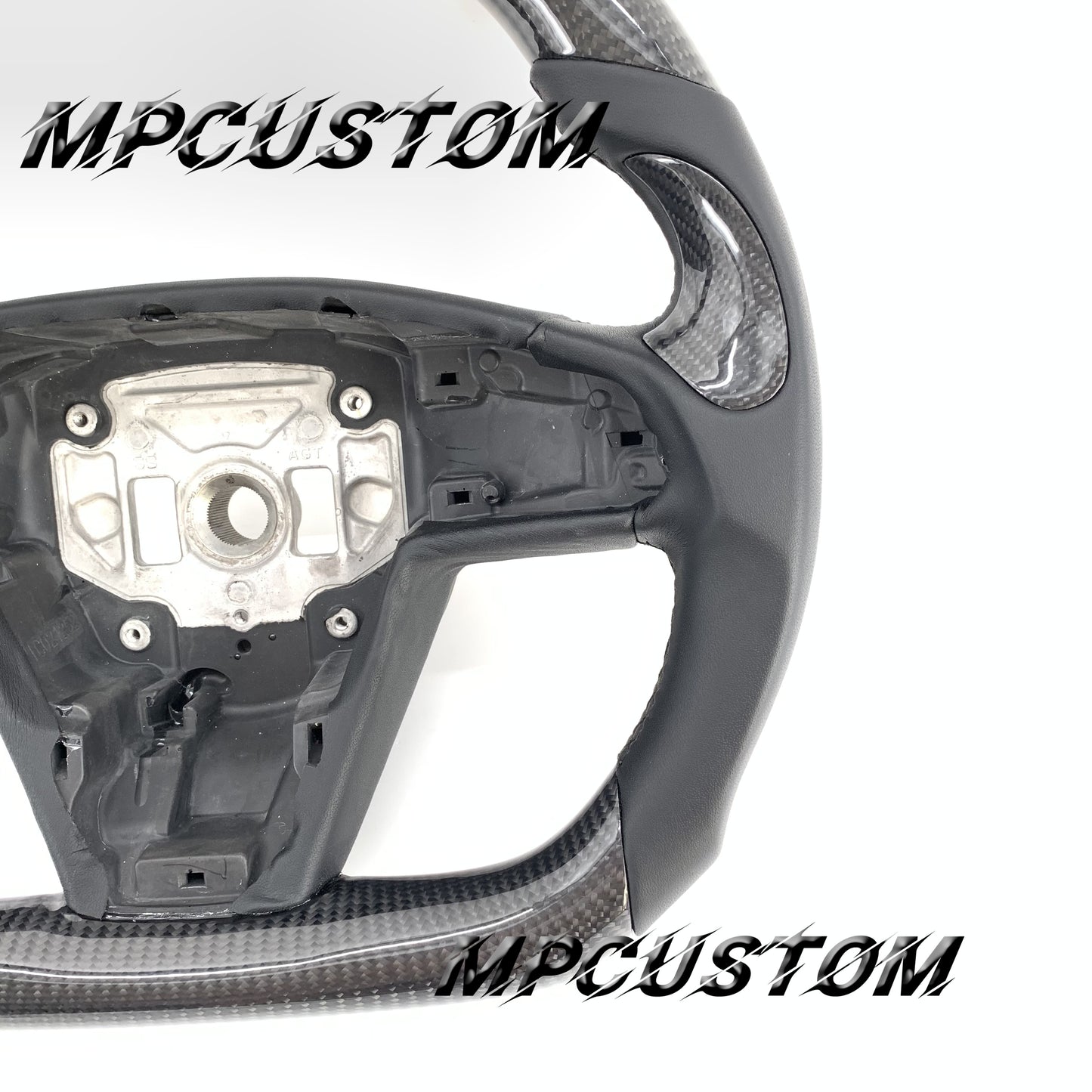 Mpcustom for Tesla model S carbon fiber steering wheel flat top