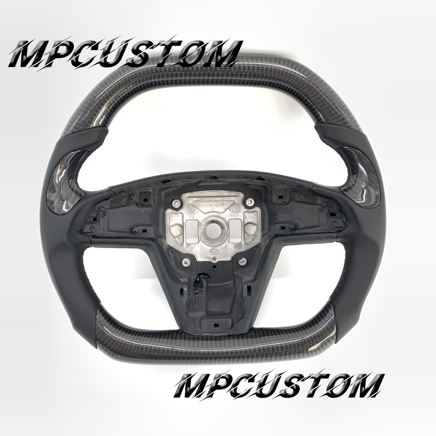 Mpcustom for Tesla model S carbon fiber steering wheel gloss