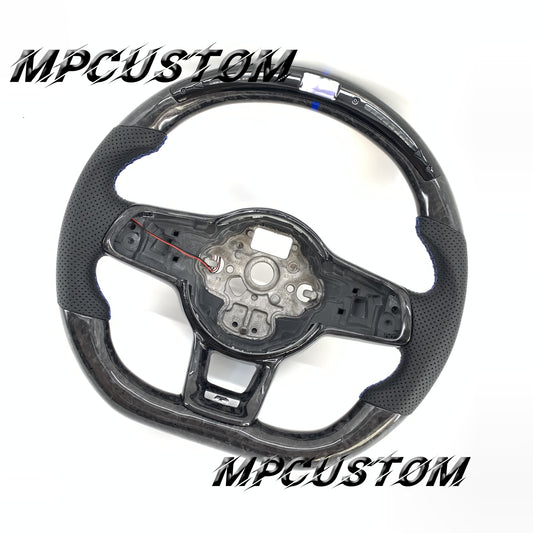 Mpcustom for Volkswagen MK7 2015-2019 carbon fiber steering wheel led and gloss