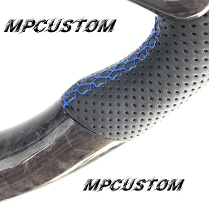 Mpcustom for Volkswagen MK7 2015-2019 carbon fiber steering wheel led and blue stitching