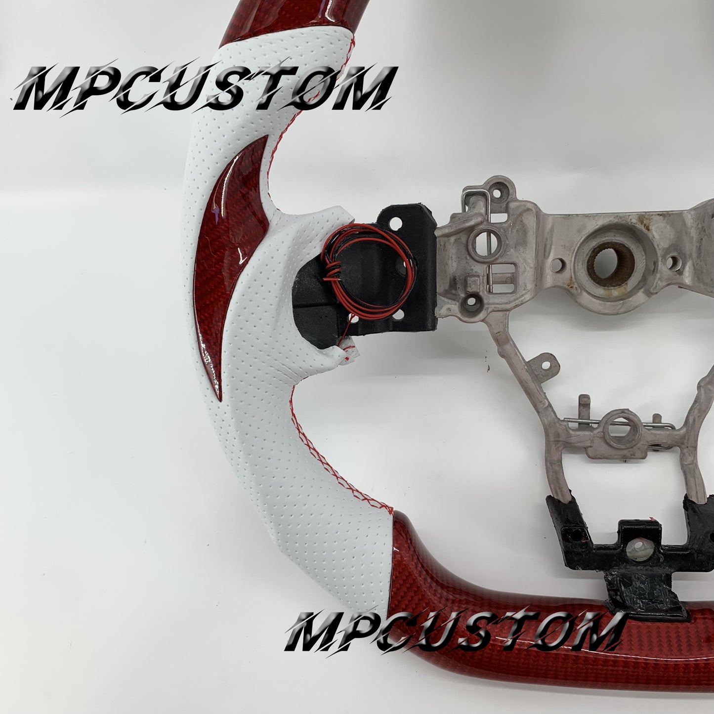 Mpcustom for Subaru 2015-2021 carbon fiber steering wheel red stitching