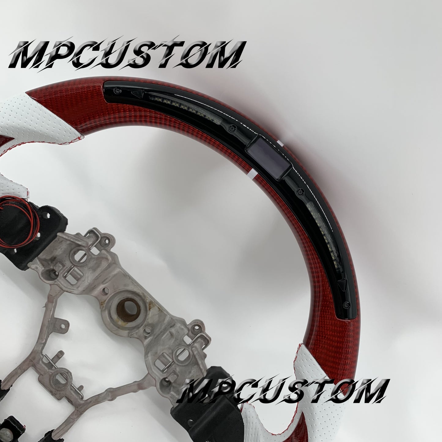 Mpcustom for Subaru 2015-2021 carbon fiber steering wheel red stitching