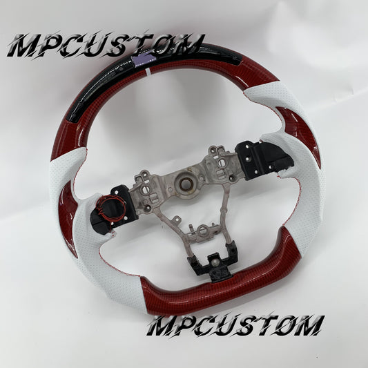 Mpcustom for Subaru 2015-2021 carbon fiber steering wheel red stitching