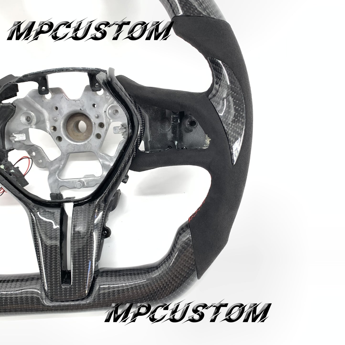 Mpcustom for Infiniti Q60 2016-2018 carbon fiber steering wheel gloss and led