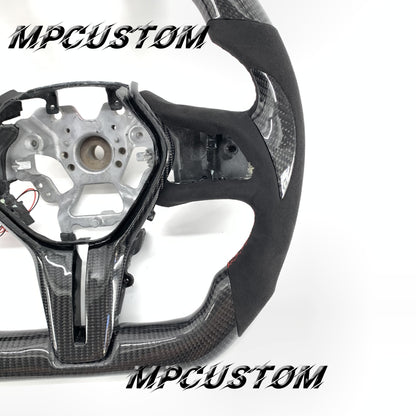 Mpcustom for Infiniti Q60 2016-2018 carbon fiber steering wheel gloss and led