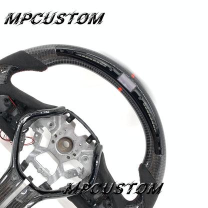 Mpcustom for Infiniti Q60 2016-2018 carbon fiber steering wheel gloss and led