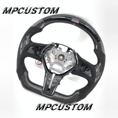 Mpcustom for Infiniti Q60 2016-2018 carbon fiber steering wheel red stitching