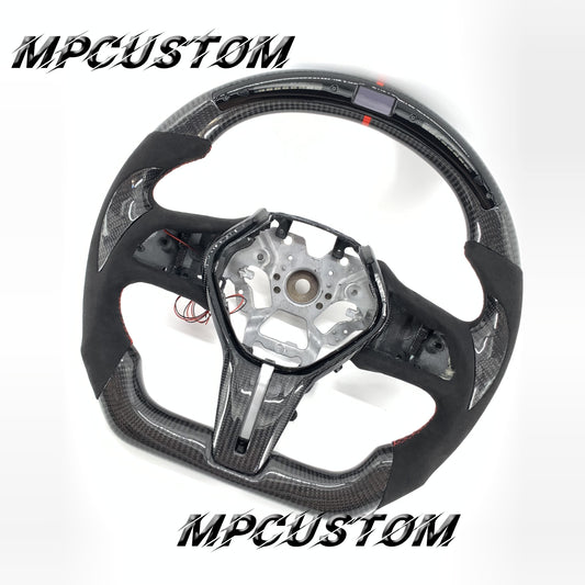Mpcustom for Infiniti Q60 2016-2018 carbon fiber steering wheel red stitching