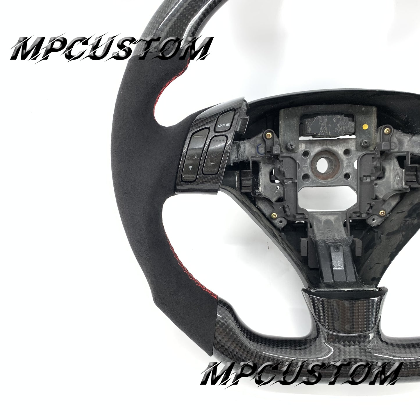 Mpcustom Acura TSX 2004-2008 carbon fiber steering wheel red stitching