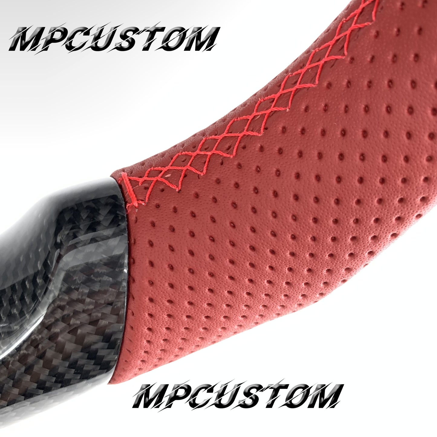 Mpcustom for Honda S2000 2000-2009 carbon fiber steering wheel red stitching