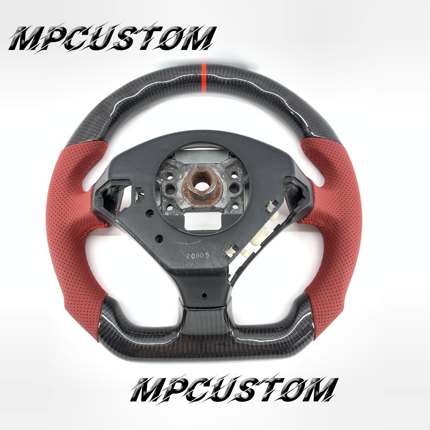 Mpcustom for Honda S2000 2000-2009 carbon fiber steering wheel red stitching