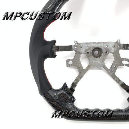 Mpcustom for Nissan Y61 carbon fiber steering wheel red stripe line