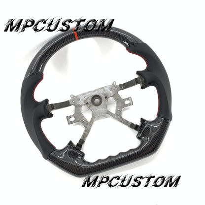 Mpcustom for Nissan Y61 carbon fiber steering wheel red stripe line